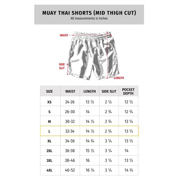 Muay Thai Flame Shorts (Mid Thigh Cut) - Neon Yellow / Black - Picture 5 of 5